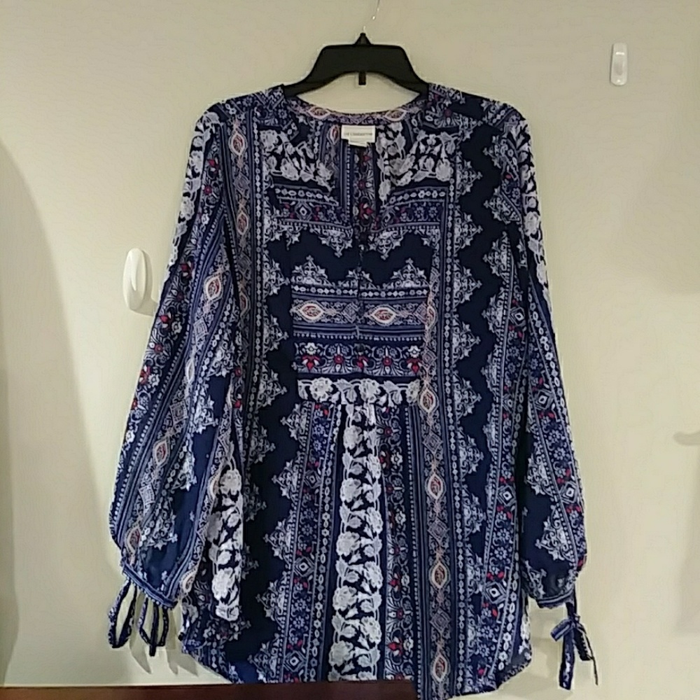 Patterned blouse, large, Liz Claiborne